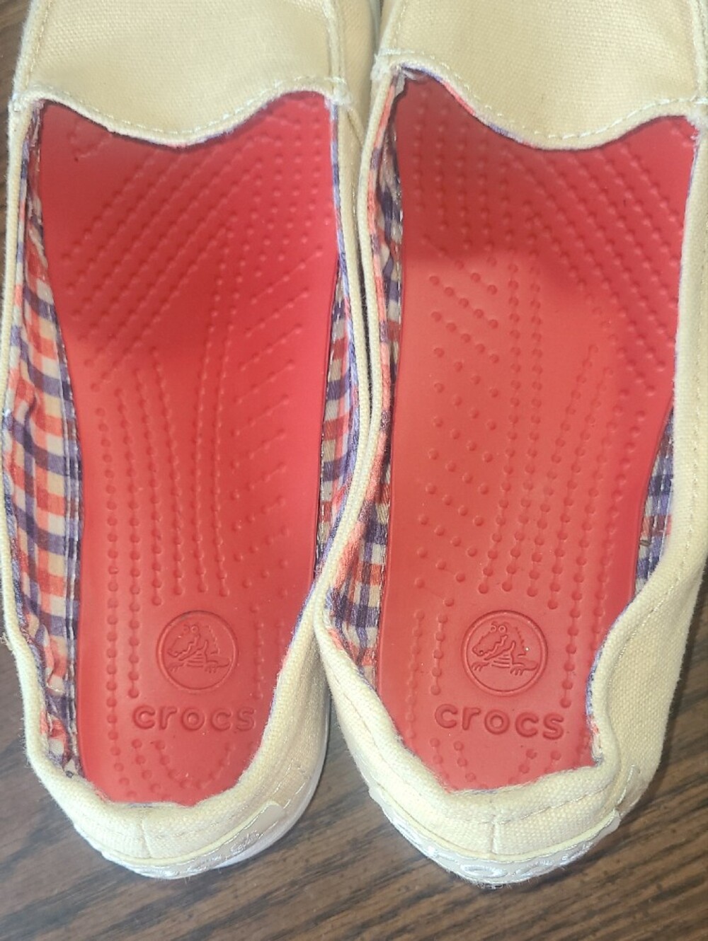 CROCS Melbourne II Short Vamp Flats Loafers Slip-on Shoes Size W 9 Tan Beige - Picture 9 of 14